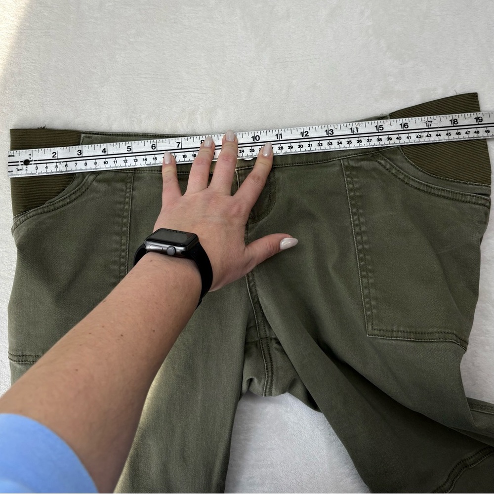 Jessica Simpson Maternity Skinny Jeans Olive Green Under Belly Low Rise Size L - Picture 8 of 10